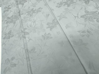 平和屋着物●上質な色無地　草花地紋　秘色色　正絹　逸品　未使用　AABI5206cs
