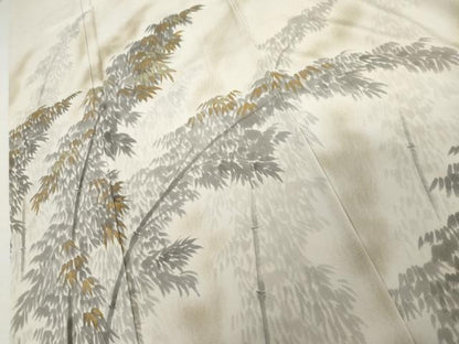 平和屋着物●訪問着　松原清久　手描き　笹竹文　金彩　正絹　逸品　AABI5208cs