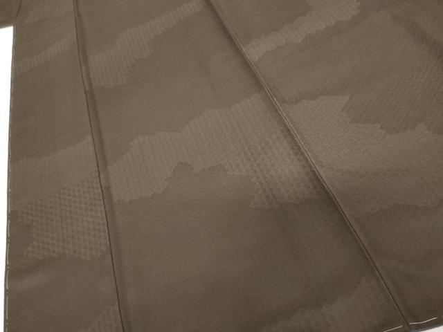 平和屋着物○龍村晋謹製 お召 赤墨色 正絹 逸品 未使用 AABI5216cs