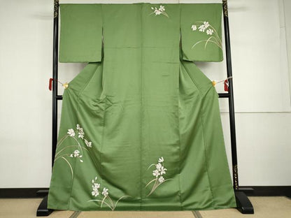 平和屋着物●訪問着　枝花文　金彩　正絹　逸品　未使用　AABI5219cs