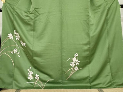 平和屋着物●訪問着　枝花文　金彩　正絹　逸品　未使用　AABI5219cs