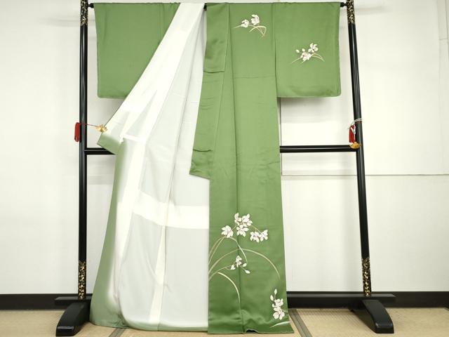 平和屋着物●訪問着　枝花文　金彩　正絹　逸品　未使用　AABI5219cs