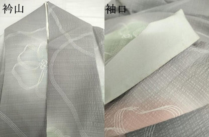 平和屋着物●上質な小紋　舞花文　暈し染め　正絹　逸品　AABI5222cs