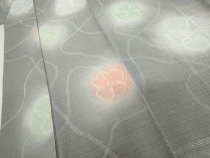 平和屋着物●上質な小紋　舞花文　暈し染め　正絹　逸品　AABI5222cs
