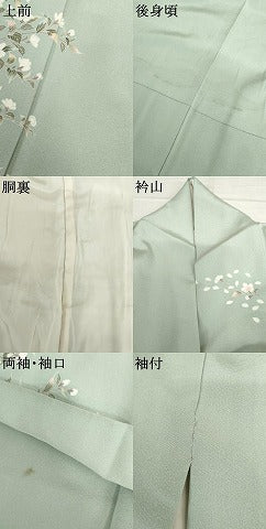 平和屋着物●訪問着　友禅　作家物　豊伸　枝花文　暈し染め　正絹　逸品　AABI5223cs