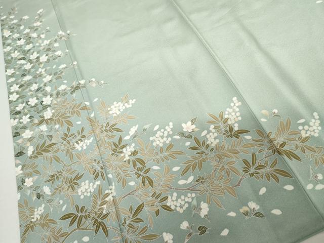 平和屋着物●訪問着　友禅　作家物　豊伸　枝花文　暈し染め　正絹　逸品　AABI5223cs