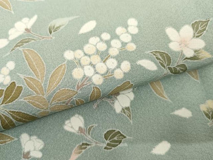平和屋着物●訪問着　友禅　作家物　豊伸　枝花文　暈し染め　正絹　逸品　AABI5223cs