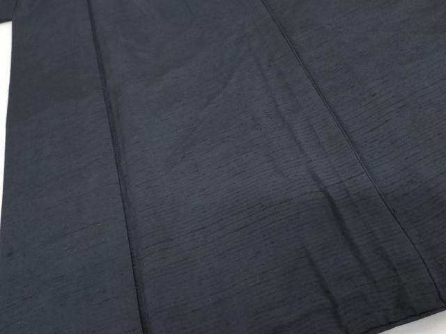 平和屋着物●男性　紬　色無地　濃藍色　正絹　逸品　AABI5226cs 平和屋着物○男性 紬 色無地 濃藍色 正絹 逸品 AABI5226cs