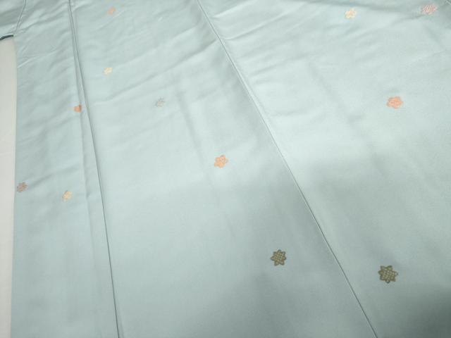 平和屋着物●上質な小紋　総刺繍　舞花文　正絹　逸品　AABI5229cs