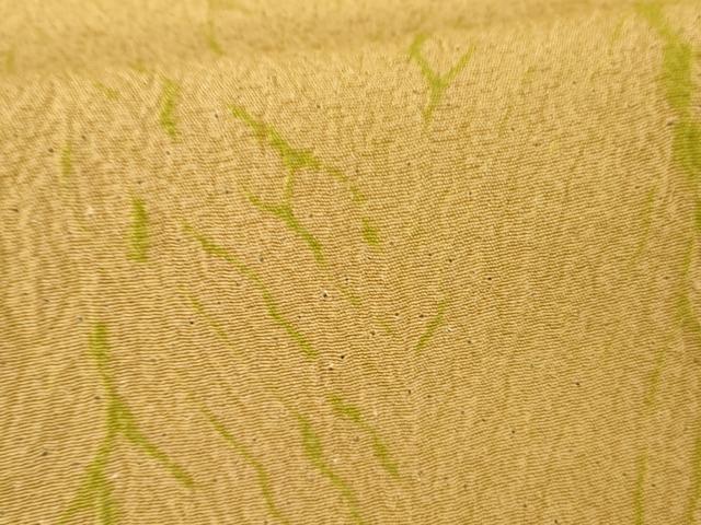 平和屋着物●名門　藤娘きぬたや・杢目絞り　小紋　正絹　逸品　AABI5232cs