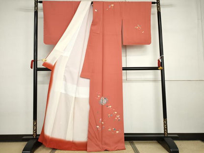 平和屋着物●訪問着　友禅　花篭文　正絹　逸品　未使用　AABI5234cs