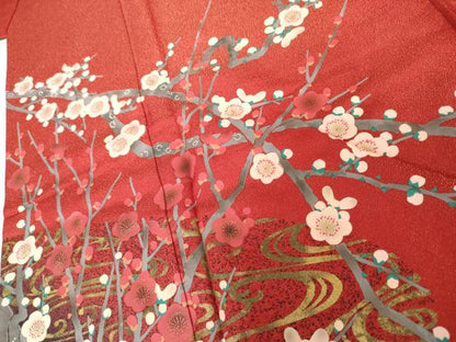 平和屋着物●豪華振袖　手描き　松竹梅流水文　金彩　金通し地　ロング丈　正絹　逸品　AABI5238cs