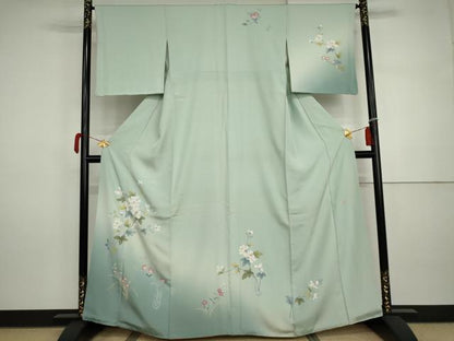 平和屋着物●訪問着　友禅　作家物　飾花文　暈し染め　正絹　逸品　AABI5243cs