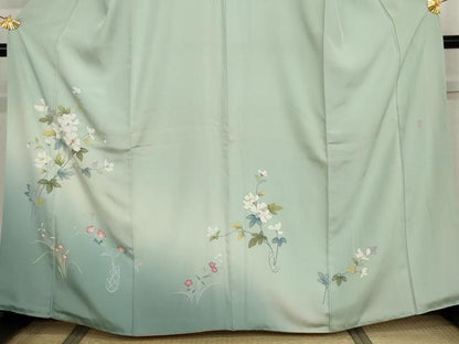 平和屋着物●訪問着　友禅　作家物　飾花文　暈し染め　正絹　逸品　AABI5243cs