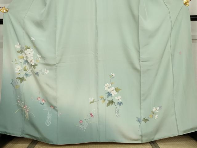 平和屋着物●訪問着　友禅　作家物　飾花文　暈し染め　正絹　逸品　AABI5243cs