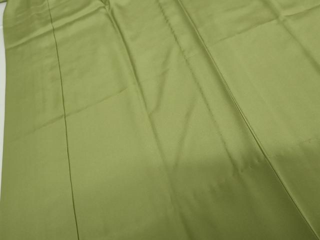 平和屋着物●長襦袢　無双仕立て　色無地　苗色　正絹　逸品　AABI5251cs