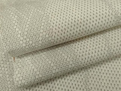 平和屋着物●本塩沢　110亀甲　よろけ縞　正絹　逸品　AABI5252cs