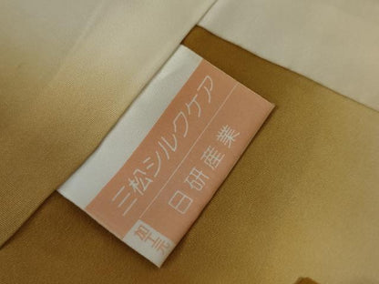 平和屋着物●上質な小紋　手描き　ほたる暈し　さくらんぼ　ロング丈　正絹　逸品　AABI5254cs