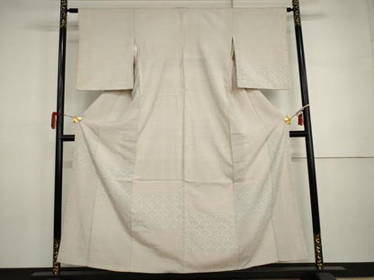 平和屋着物●本塩沢　訪問着　青海波　正絹　逸品　AABI5255cs
