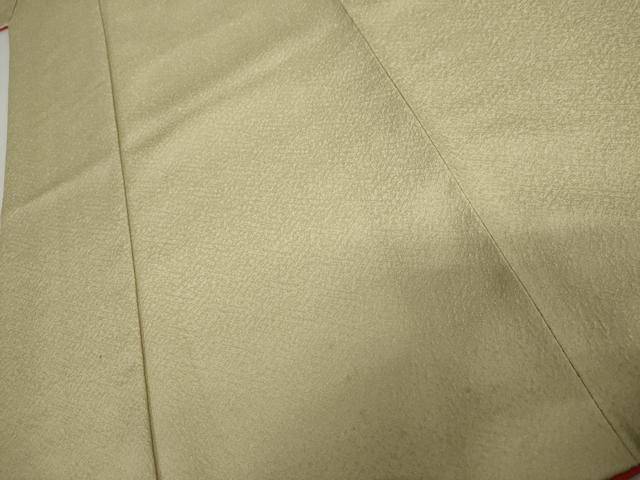 平和屋着物●色無地　紋意匠　枯草色　洗える着物　AABI5263cs