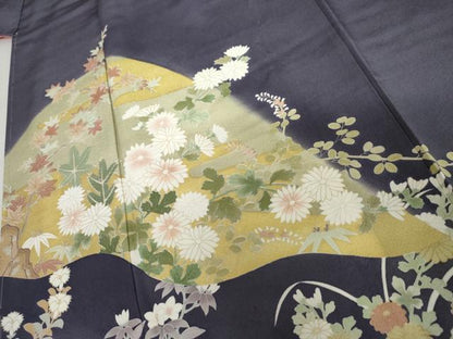 平和屋着物●豪華色留袖　友禅　松竹梅文　暈し染め　金彩　正絹　逸品　未使用　AABI5266cs