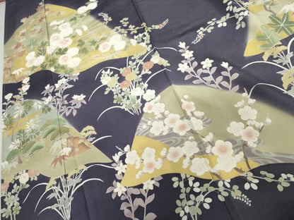 平和屋着物●豪華色留袖　友禅　松竹梅文　暈し染め　金彩　正絹　逸品　未使用　AABI5266cs