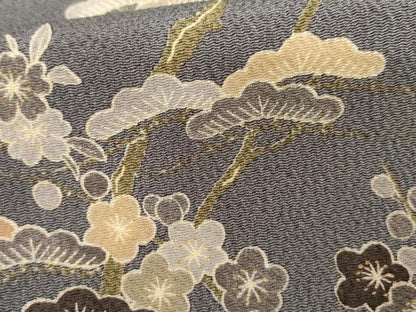 平和屋着物●訪問着　友禅　浜松風景文　金彩　鬼しぼ縮緬　正絹　逸品　AABI5273cs