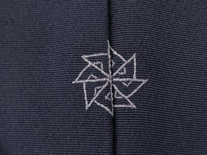 平和屋着物●訪問着　刺繍　雪輪花文　貝紫　正絹　逸品　AABI5282ck