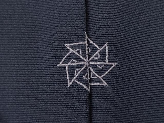 平和屋着物●訪問着　刺繍　雪輪花文　貝紫　正絹　逸品　AABI5282ck