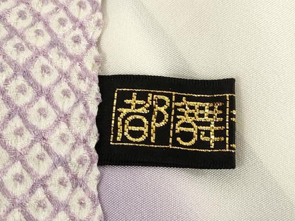 平和屋着物●名門　藤娘きぬたや・総絞り　訪問着　松皮菱花文　正絹　逸品　AABI5288ck