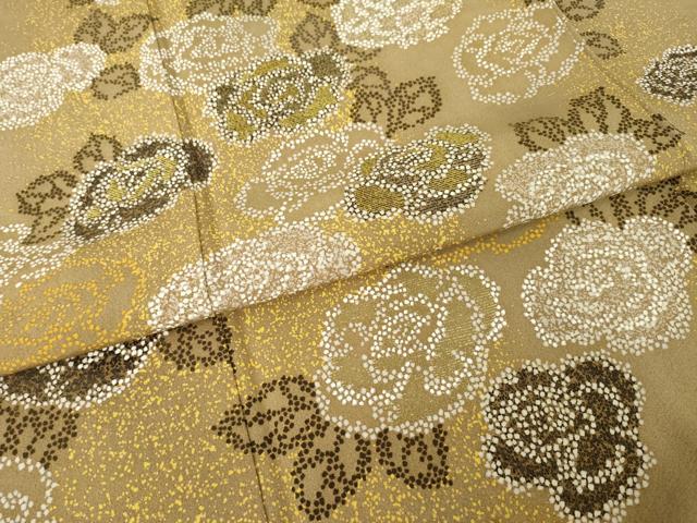 平和屋着物●訪問着　作家物　刺繍　薔薇　金糸　金彩　正絹　逸品　AABI5289ck
