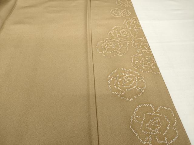 平和屋着物●訪問着　作家物　刺繍　薔薇　金糸　金彩　正絹　逸品　AABI5289ck