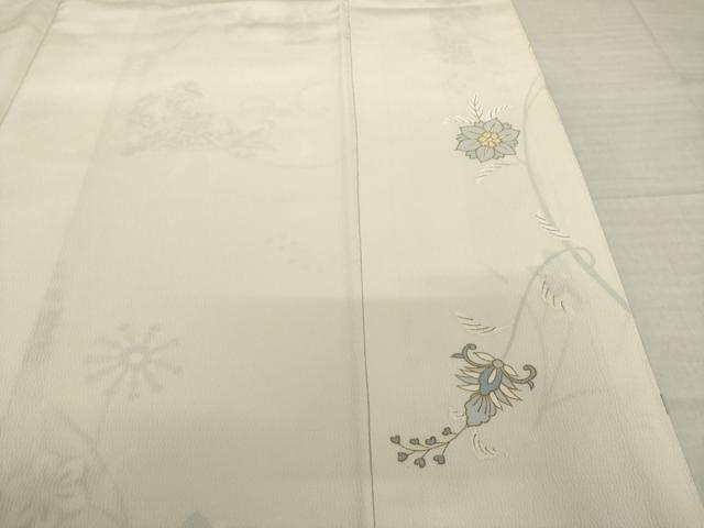 平和屋着物●訪問着　刺繍　兎　金糸　金彩　正絹　逸品　AABI5292ck