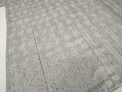 平和屋着物●名門　藤娘きぬたや・杢目絞り　小紋　正絹　逸品　AABI5293ck
