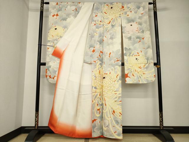 平和屋着物●豪華振袖　駒刺繍　乱菊　金彩　正絹　逸品　AABI5295ck