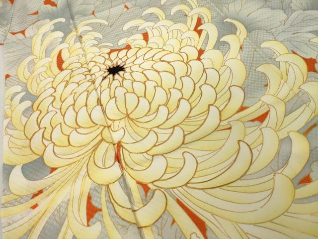 平和屋着物●豪華振袖　駒刺繍　乱菊　金彩　正絹　逸品　AABI5295ck