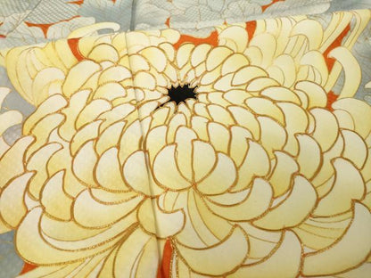 平和屋着物●豪華振袖　駒刺繍　乱菊　金彩　正絹　逸品　AABI5295ck