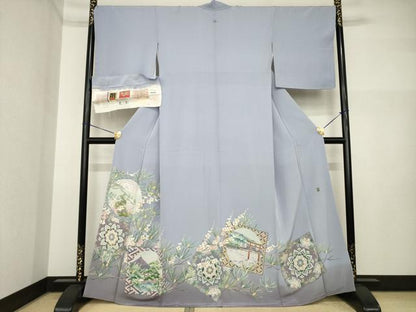 平和屋着物●本加賀友禅作家　棒田孝　色留袖　日本三景　暈し染め　さが美扱い　浜ちりめん　反端付き　正絹　逸品　未使用　AABI5296ck