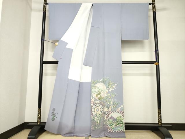 平和屋着物●本加賀友禅作家　棒田孝　色留袖　日本三景　暈し染め　さが美扱い　浜ちりめん　反端付き　正絹　逸品　未使用　AABI5296ck