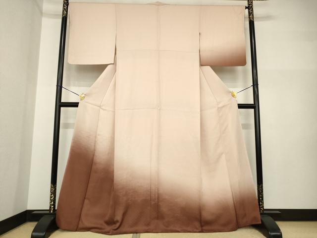 平和屋着物●訪問着　扇面地紋　暈し染め　正絹　逸品　AABI5297ck