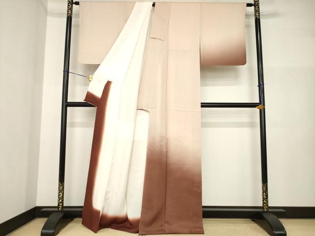 平和屋着物●訪問着　扇面地紋　暈し染め　正絹　逸品　AABI5297ck