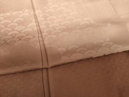 平和屋着物●訪問着　扇面地紋　暈し染め　正絹　逸品　AABI5297ck