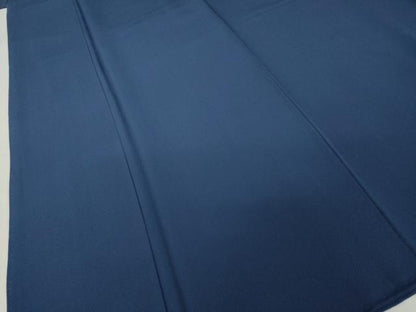 平和屋着物●上質な色無地　青褐色　正絹　逸品　AABI5298ck