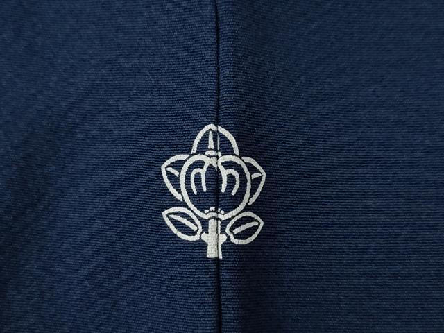 平和屋着物●上質な色無地　青褐色　正絹　逸品　AABI5298ck