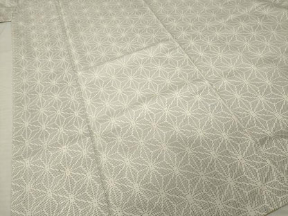 平和屋着物●本場大島紬　白大島　カタス7マルキ　麻の葉文様　正絹　逸品　AABI5301ck