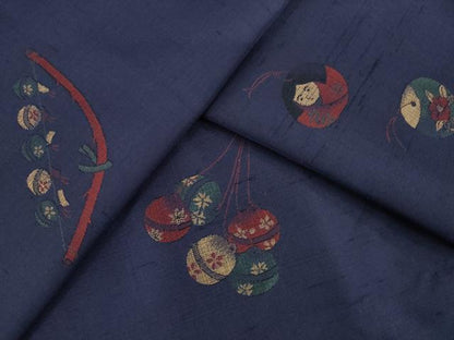 平和屋着物●京の名門・菱屋六右ェ門　紬　鈴　正絹　逸品　未使用　AABI5303ck