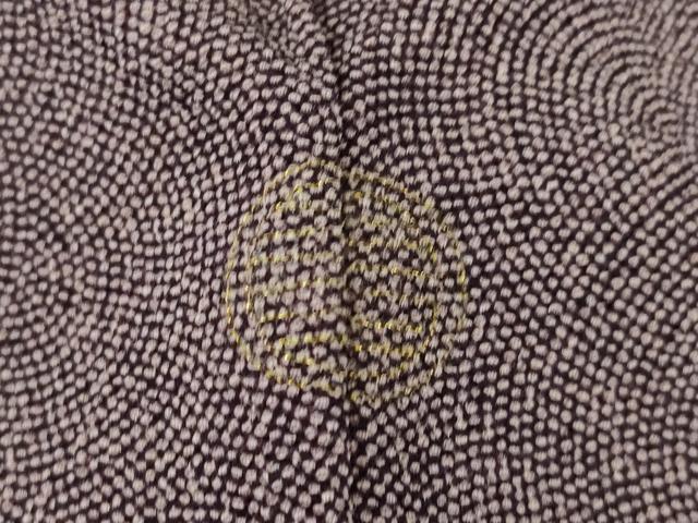 平和屋着物●江戸小紋　鮫小紋柄　鬼しぼ縮緬　正絹　逸品　AABI5306ck