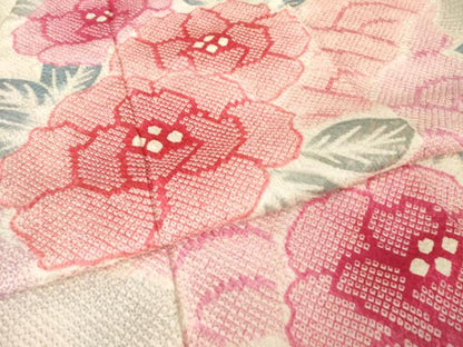 平和屋着物●豪華振袖　総絞り　青海波花文　正絹　逸品　AABI5308ck