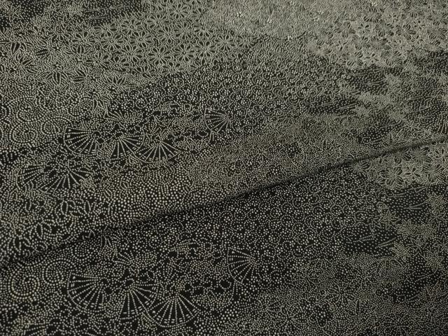 平和屋着物●伝統工芸士　関正三郎　江戸小紋　雲重ね文　正絹　逸品　AABI5317ck