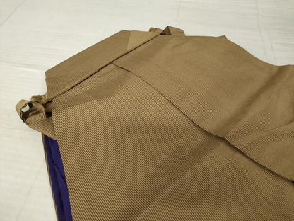 平和屋着物●男性　馬乗り袴　縞　正絹　逸品　AABI5318ck